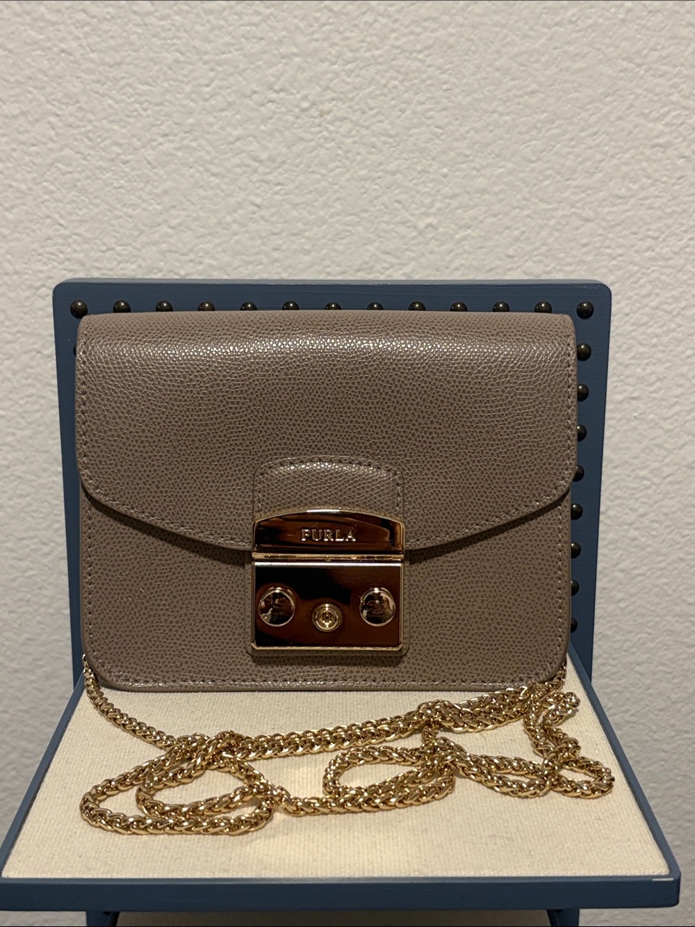 FURLA Metropolis Taupe Crossbody Bag